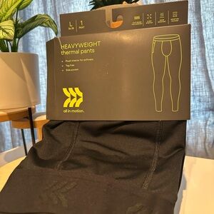 All in Motion Black Thermal Pants MENS L size 36-38 NEW